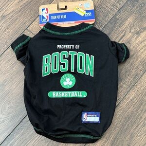 NBA Boston Celtics Team Pet Logo Shirt Black Green New size Medium